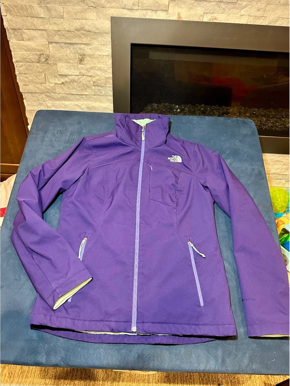 The North Face Women's Medium Purple Softshell Jacke-warm!
